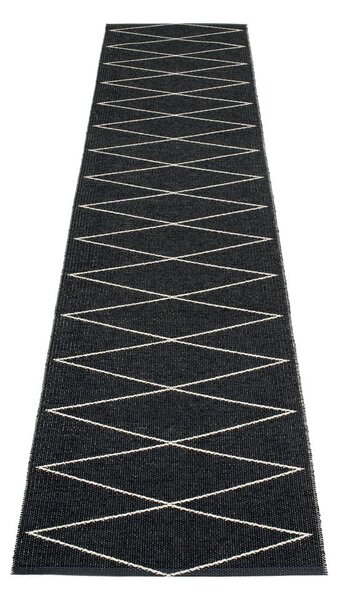 Črn zunanji in notranji tekač 70x320 cm Max Black – Pappelina