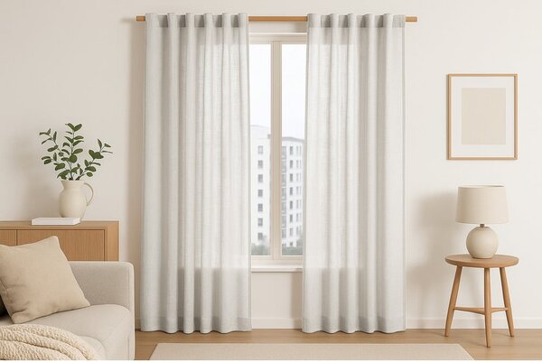 Kremno bela zavesa 140x250 cm Valeta – Restilo