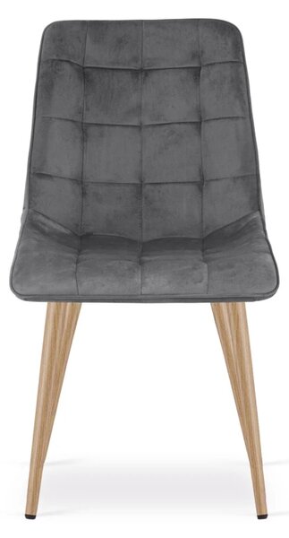 Jedilni stol SPLIT VELVET, temno siva