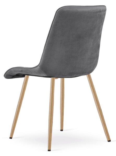 Jedilni stol SPLIT VELVET, temno siva