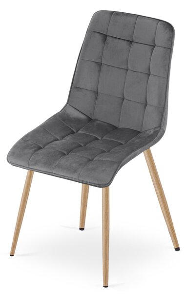 Jedilni stol SPLIT VELVET, temno siva