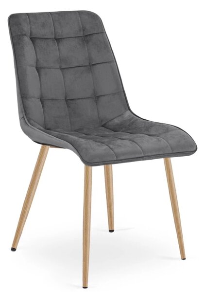 Jedilni stol SPLIT VELVET, temno siva