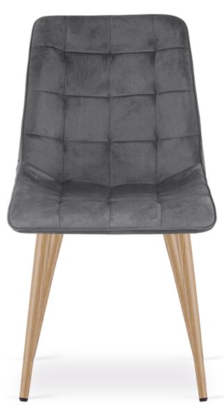 Jedilni stol SPLIT VELVET, temno siva