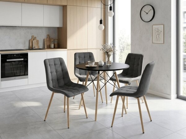 Jedilni stol SPLIT VELVET, temno siva