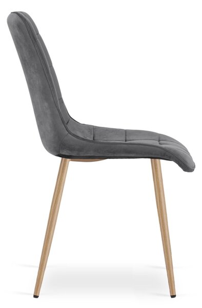 Jedilni stol SPLIT VELVET, temno siva