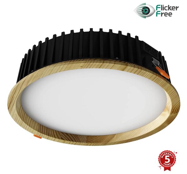 APLED-LED Svetilka RONDO WOODLINE LED/18W/230V 3000K pr. 26 cm bor trden les