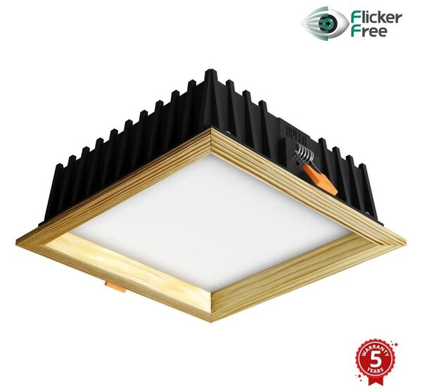 APLED-LED Svetilka SQUARE WOODLINE LED/12W/230V 3000K 17x17 cm bor trden les