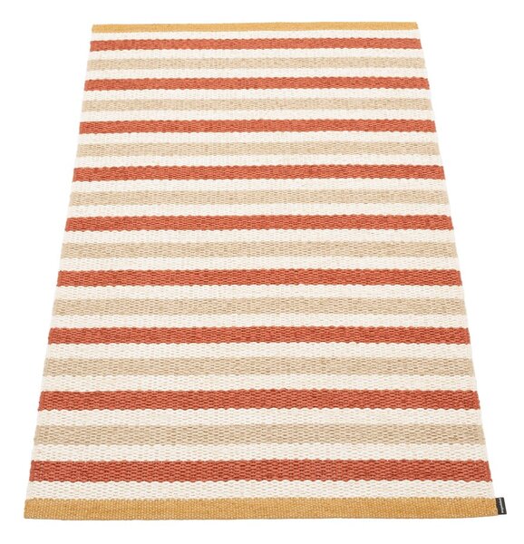 Opečnato oranžna/kremno bela notranja in zunanja preproga 70x120 cm Teo Brick – Pappelina