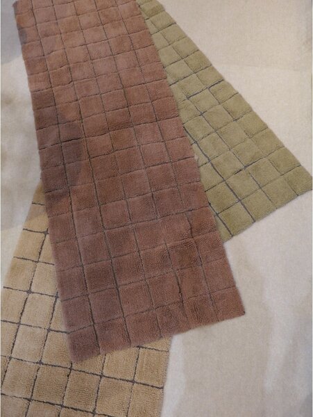 Jantaren ročno tkan volnen tekač 80x230 cm Mosaic Amber – Lorena Canals