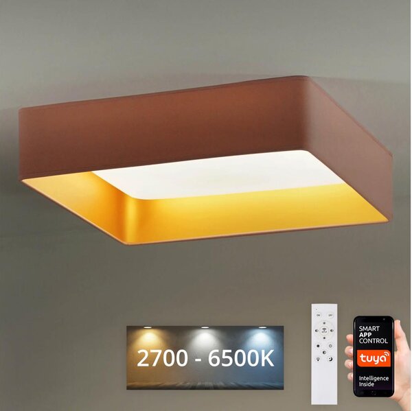 Brilagi-LED Zatemnitvena svetilka VELVET SQUARE LED/36W/230V Wi-Fi Tuya + Daljinski upravljalnik roza