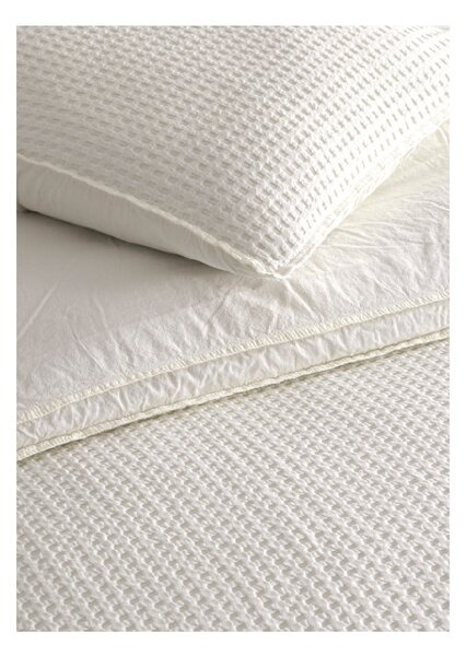 Bela enojna posteljnina iz renforce bombaža 140x200 cm Waffle Striped – Mila Home Luxury