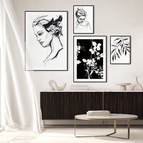 Slika 50x70 cm Silhouet Leaves – Malerifabrikken