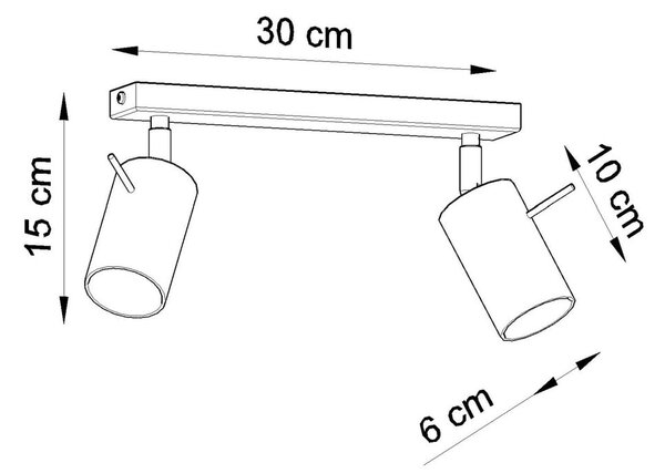 Lesena stropna svetilka Nice Lamps Ludwik