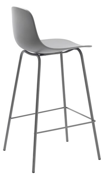 Siv plastičen barski stol 92,5 cm Whitby – Unique Furniture