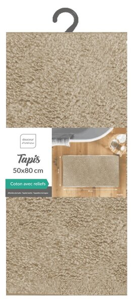 Svetlo rjava kopalniška preproga 50x80 cm Mael – douceur d'intérieur