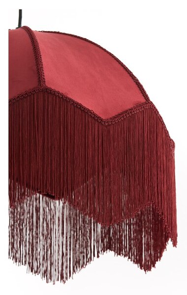 Bordo rdeča viseča svetilka s tekstilnim senčilom ø 60 cm Malacia – Light & Living