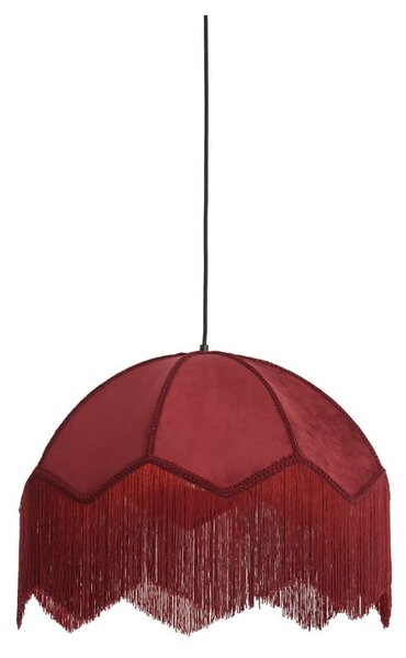 Bordo rdeča viseča svetilka s tekstilnim senčilom ø 60 cm Malacia – Light & Living
