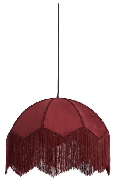 Bordo rdeča viseča svetilka s tekstilnim senčilom ø 60 cm Malacia – Light & Living