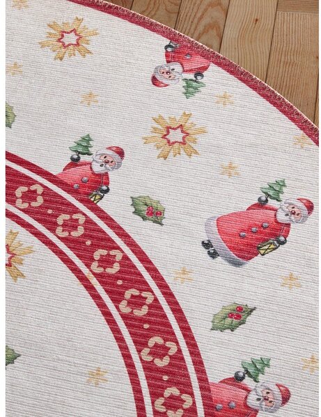 Rdeča okrogla preproga z božičnim motivom ø 160 cm Toy's Delight Santa Claus – Villeroy&Boch