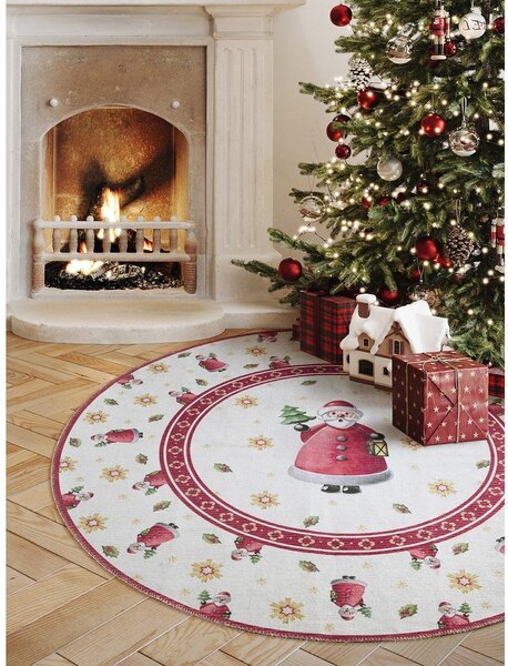 Rdeča okrogla preproga z božičnim motivom ø 160 cm Toy's Delight Santa Claus – Villeroy&Boch