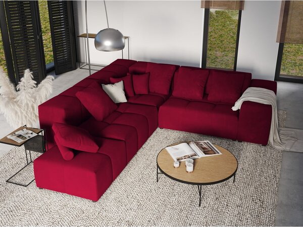 Rdeč žametni kavč modul Rome Velvet - Cosmopolitan Design