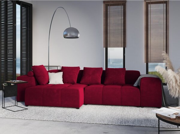 Rdeč žametni kavč modul Rome Velvet - Cosmopolitan Design