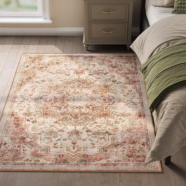 Nedrseča preproga, 120x170 cm, tradicionalni vintage stil, cappuccino bež | SONGMICS