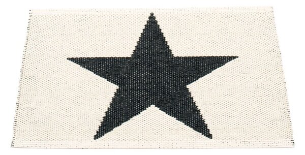 Črno-bela notranja in zunanja preproga 70x50 cm Viggo Black – Pappelina