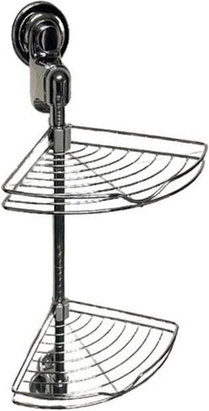 Kotna polica za kopalnico CORNE 68 cm, srebrna