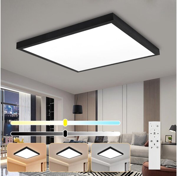 Brilagi-LED Kopalniška zatemnitvena svetilka FRAME SMART LED/50W/230V IP44 črna + Daljinski upravljalnik