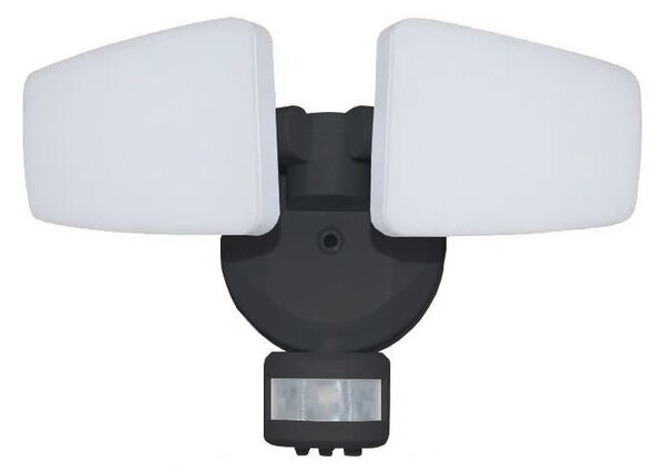 LED Zunanji reflektor s senzorjem LED/24W/230V 3000/4000/6000K IP54 črna