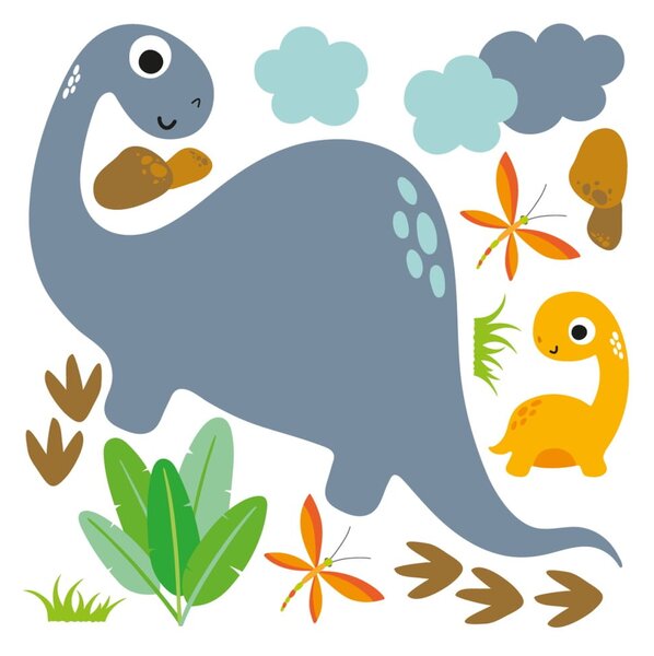 Stenske nalepke Ambiance Cute Dinosaur Stickers