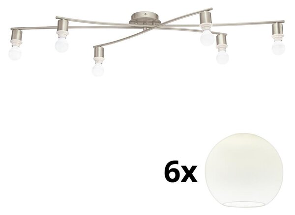 Eglo - LED Stropna svetilka MY CHOICE 6xE14/4W/230V krom/bela