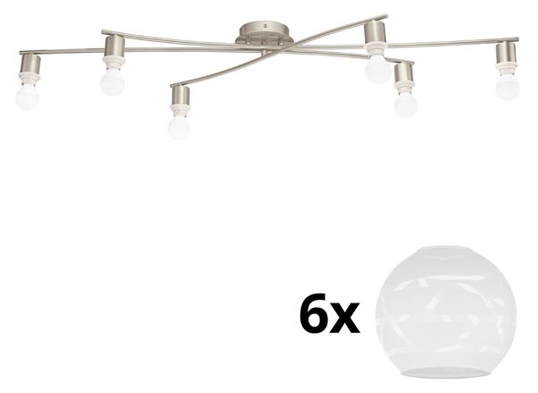 Eglo - LED Stropna svetilka MY CHOICE 6xE14/4W/230V krom/bela