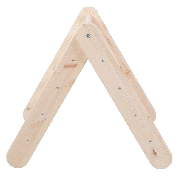 Piklerjev trikotnik iz masivnega bora v naravni barvi 46x87x60 cm Montessori – Meowbaby