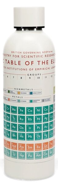 Kremno bela steklenica za vodo za na pot iz nerjavečega jekla 500 ml Periodic Table – Rex London