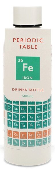Kremno bela steklenica za vodo za na pot iz nerjavečega jekla 500 ml Periodic Table – Rex London