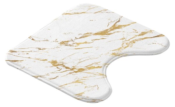 Kopalniška preproga v beli in zlati barvi 45x45 cm Aquamarbre – douceur d'intérieur