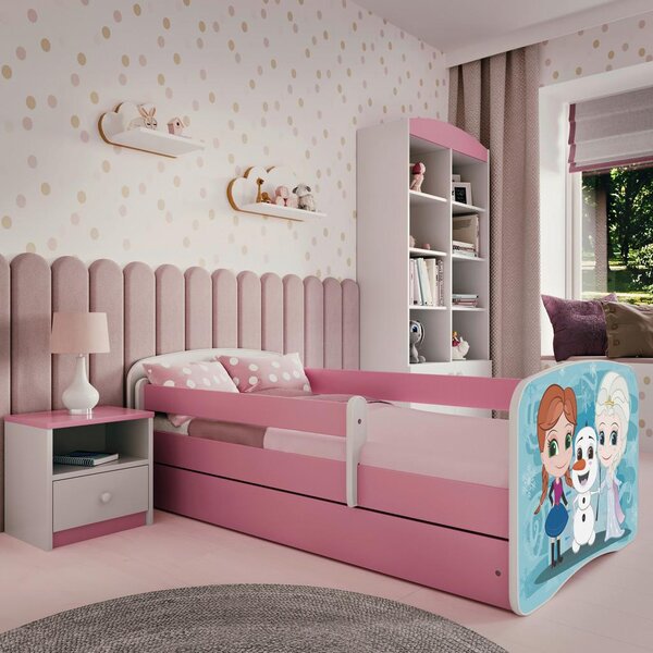 MID.YOU Otroška Postelja Babydreams, Bela, Roza, 80x160cm