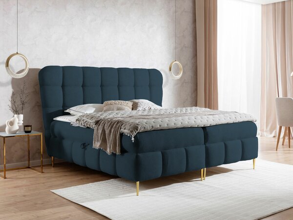 Boxspring postelja Baltimore 195, 180x200, Blago, Posteljno dno, 204x208x122cm, Vzmetnica