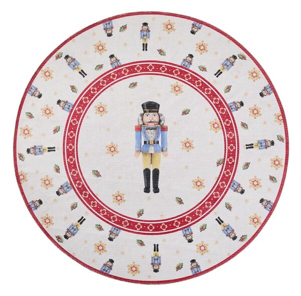 Rdeča okrogla preproga z božičnim motivom ø 160 cm Toy's Delight Nutcracker – Villeroy&Boch