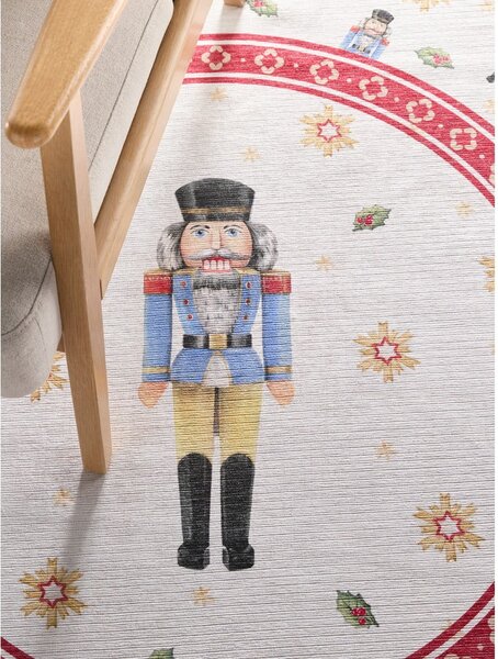 Rdeča okrogla preproga z božičnim motivom ø 160 cm Toy's Delight Nutcracker – Villeroy&Boch