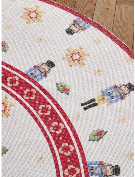 Rdeča okrogla preproga z božičnim motivom ø 160 cm Toy's Delight Nutcracker – Villeroy&Boch