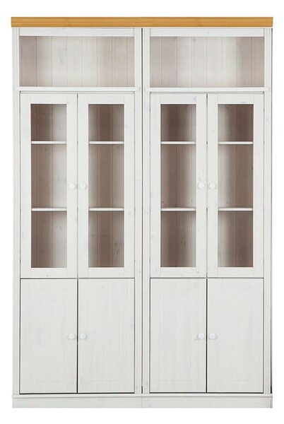 Bela vitrina iz masivnega bora 148x223 cm Anita – Støraa