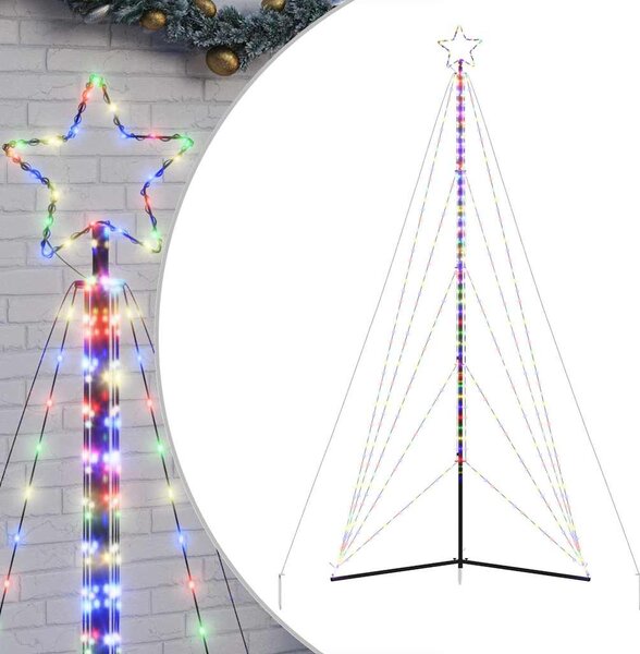 VidaXL Lučke za novoletno jelko 615 LED diod barvita 404,5 cm