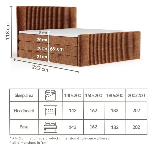 Temno zelena boxspring postelja s prostorom za shranjevanje 180x200 cm Bergamo – Maison de Rêve