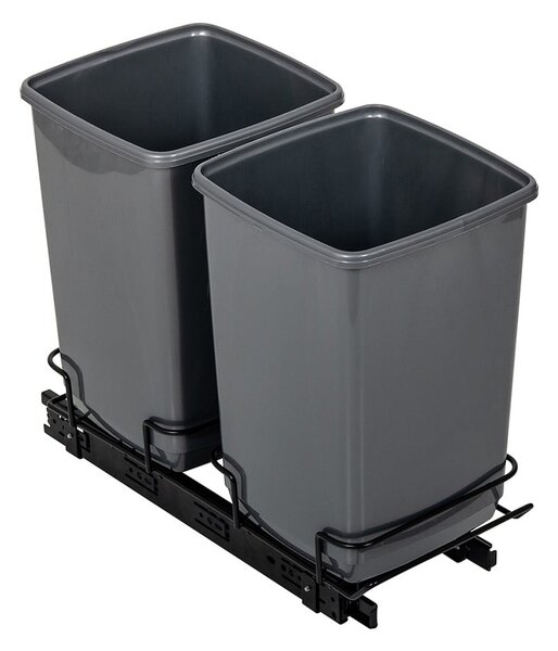 Komplet 2 sivih košev za odpadke Addis In-Cupboard Bin, 10 l
