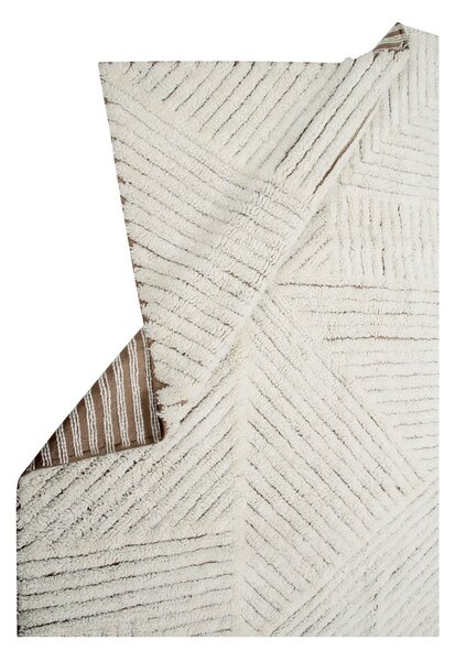Kremno bela pralna ročno tkana volnena preproga 170x240 cm Almond Valley – Lorena Canals