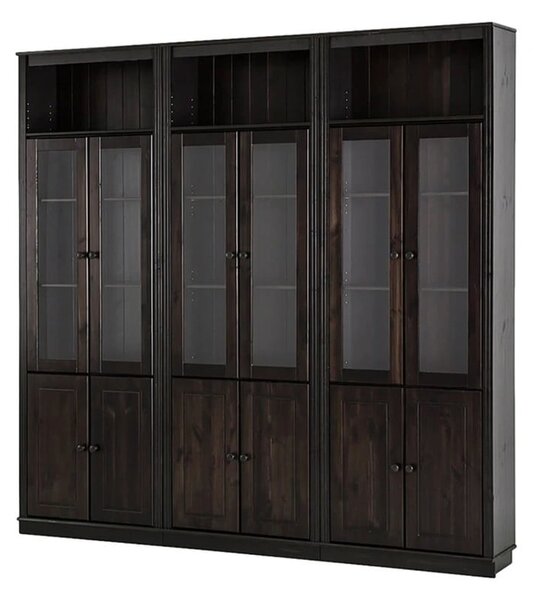 Rjava vitrina iz masivnega bora 518x223 cm Anita – Støraa