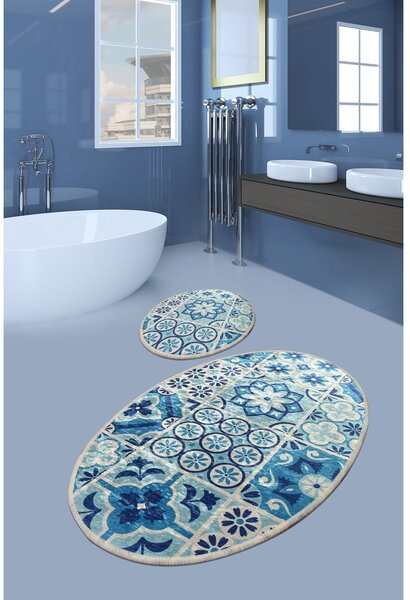 Modre kopalniške preproge v kompletu 2 ks 60x100 cm Ceramic – Foutastic